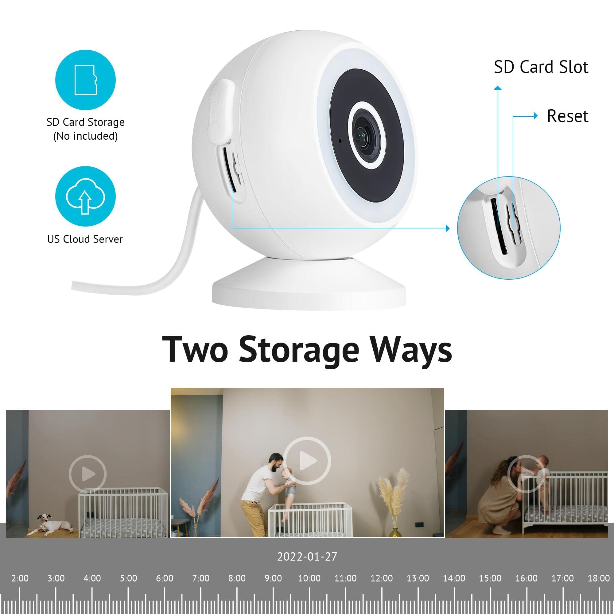 LaView 4MP Security Cameras Outdoor Indoor 2pc,2K Wired Cameras for Home Security with Starlight Color Night Vision,IP65 Spotlight Security Camera 2.4G,2-Way Audio,AI Human Detection,Works with Alexa