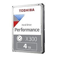 Toshiba X300 4TB Performance & Gaming 3.5-Inch Internal Hard Drive – CMR SATA 6 GB/s 7200 RPM 512 MB Cache - HDWR740XZSTA