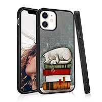 Sleep Cat Pattern Phone Case for iPhone 13 Pro Max,Cute Animal Print Shockproof Anti-Scratch Protective Stylish Slim Cover Hybrid Hard Back with Soft Rubber Bumper Case for iPhone 13 Pro Max