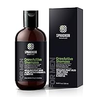 Hair Growth Shampoo for Men - Natural Biotin Boost with Argan Oil, Aloe Vera and Peat Mud - Effective Hair Loss Treatment for Thinning Hair - Helps With Dandruff