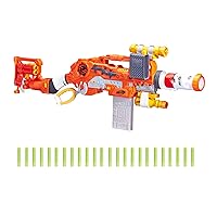 Nerf E1754 Scravenger Zombie Strike Toy Blaster with Two 12-Dart Clips, 26 Darts, Light, Barrel Extension, X 40Mm, Stock, 2-Dart Blaster, Brown