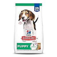 Hill's Science Diet Puppy, Puppy Premium Nutrition, Dry Dog Food, Lamb & Brown Rice, 25 lb Bag