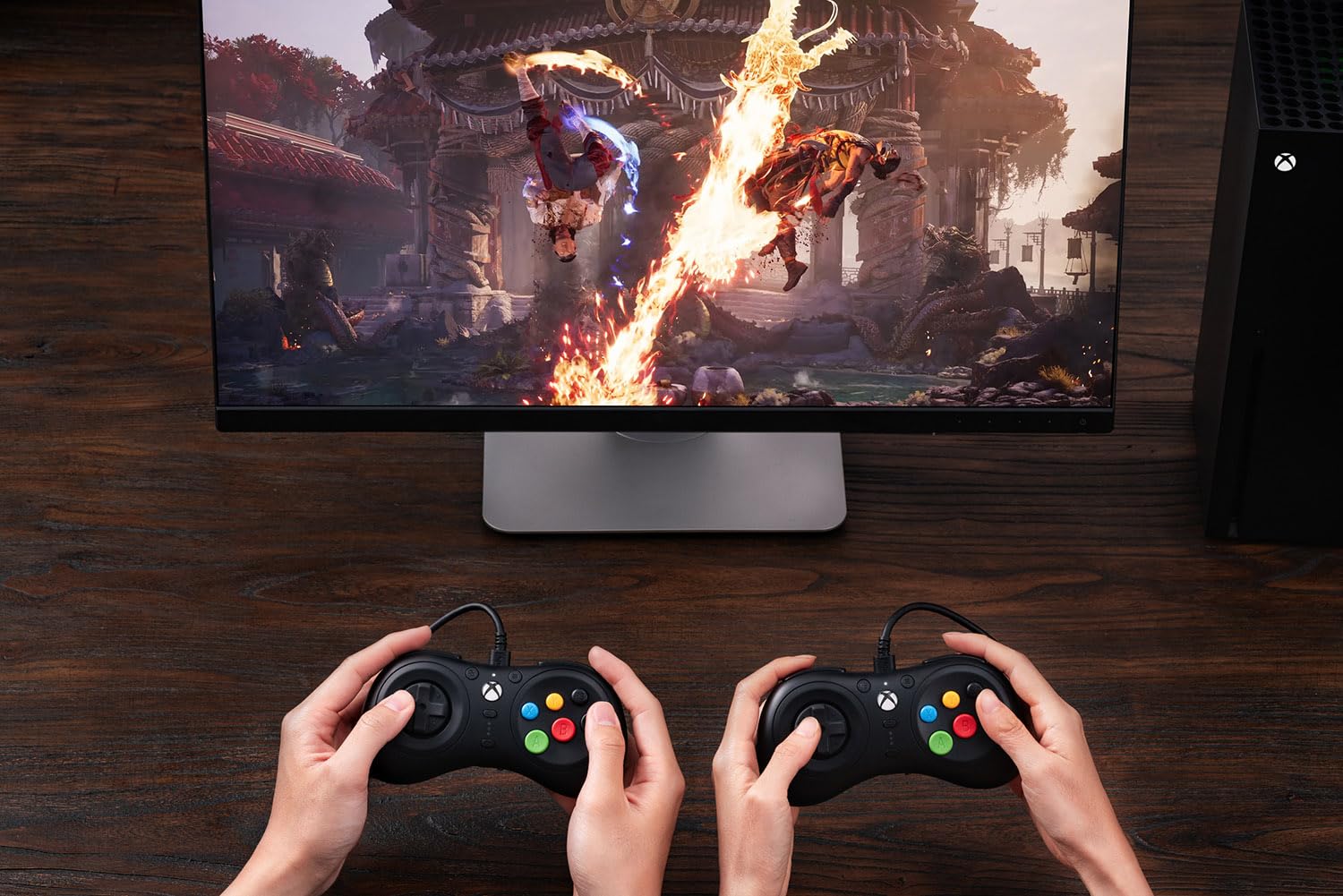 8Bitdo M30 Wired Controller for Xbox Series X|S, Xbox One, and Windows with 6-Button Layout - Officially Licensed