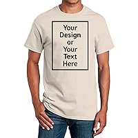 Personalized Unisex Ultra Cotton T-Shirt for Men Women 2000 Custom Add Your Image Text Photo Classic Tee Front/Back Print
