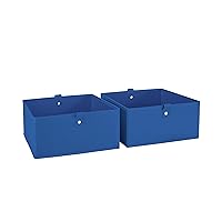 RiverRidge Kids 2pc 10.5in W x 5in H Folding Storage Bin Set - Blue