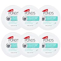 Pond's Light Moisturizer Cream, For Soft and Glowing Skin, Vitamin E, 6-Pack of 2.53 Fl Oz Each