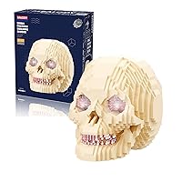 Glowing Skull 3D Puzzle - 1992 pcs LED Model Kit to Build Your Own Mysterious Skull & Decorate Your Room - Perfect 3D Puzzles for Adults Gift Ideas | 14+