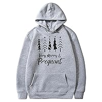Hoodies For Women Funny Letter Graphic Design Oversized Pullover Trendy Long Sleeve Christmas Sweatshirts With Pocket