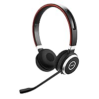 Jabra Evolve 65 SE Link380a UC Stereo, SME, NA- Bluetooth Headset with Noise-Cancelling Microphone, Long-Lasting Battery and Dual Connectivity - Works with All Other Platforms - Black