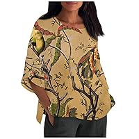 Women's Summer Tops 2023 Dressy Blouses Casual Graphic Print Trendy Tops Half Floral Blouse and Tops Fashion, S-2XL
