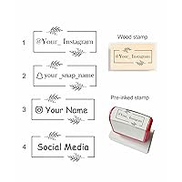 |Custom Social Media selfinking Stamp| Snapchat & Instagram Stamp- Packaging Stamp, Stamp for Business, Custom Facebook Stamp- Pre-Inked Stamp (Pre-Inked Stamp)