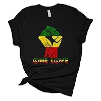 Womens Marley Tshirt One Love Peace Sign Fist Rasta Short Sleeve T-Shirt