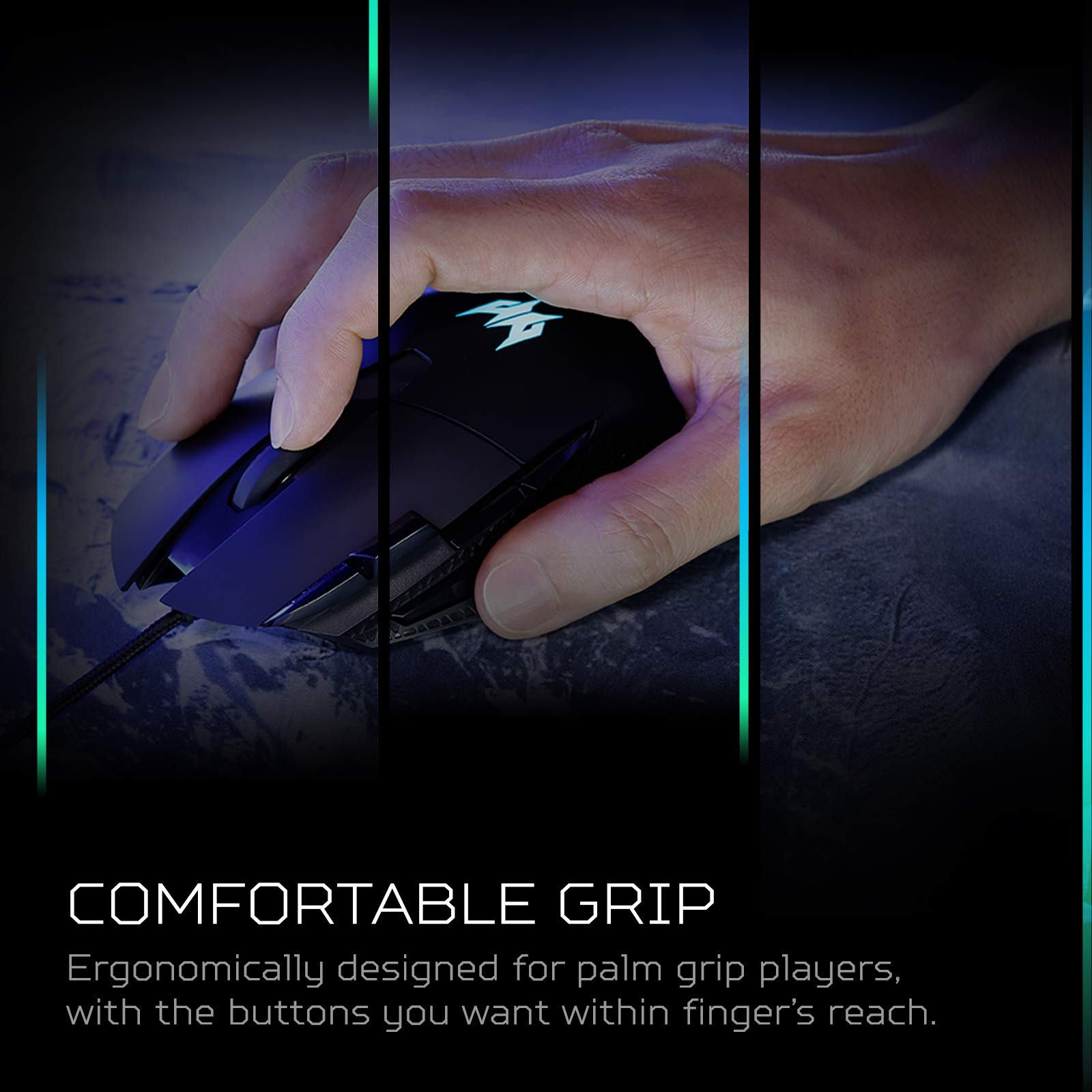 Acer Predator Cestus 315 Gaming Mouse with PixArt Sensor, Adjustable DPI & 8 Buttons Including Burst Fire