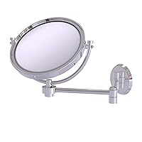 Allied Brass WM-6/2X 8 Inch Wall Mounted Extending 2X Magnification Make-Up Mirror, Polished Chrome
