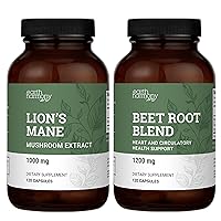 Earth Harmony Organic Lion's Mane & Beet Root Powder - 120 Capsules Each