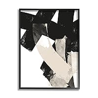 Stupell Industries Curved Layered Stripes Abstract Layered Brush Strokes Framed Wall Art, Design by Brandon Wong
