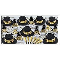 Swingin' Gold Asst for 50 (black & gold) Party Accessory (1 count)