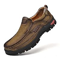 Men's Lightweight Wide Version Boat Shoes, Business and Office Casual Shoes, Comfortable Driving Casual Shoes Made of Cowhide, Black Penny Shoes, Outdoor Jogging Shoes