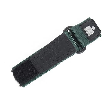 Timex Womens 12-16MM Black Green Hook & Loop Nylon Ironman Expedition Fast WRAP Sport Watch Band Strap