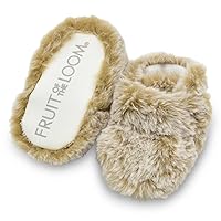 Fruit of the Loom Cozy Thermal Wrap Booties with Non-Skids for Baby Girls, Boys, Unisex