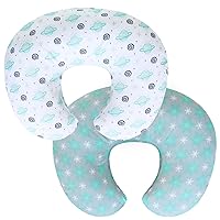 Nursing Pillow Covers for Boppy Pillow 2 Pack Safely with Zipper Cover Ultra Soft & Breathable Breastfeeding/Positioner Slipcover for Boys/Girls