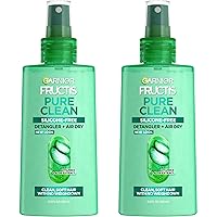 Fructis Pure Clean Detangler + Air Dry Spray, 5.0 Fl Oz, 2 Count (Packaging May Vary)