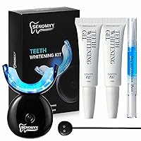 Teeth whitening kit 16X LED Light Rechargeable,Teeth Whitener Gel Pen Strips, with 30ml Carbamide Peroxide Tooth Whitening Gel,3ml Remineralization Gel,Built-in 15 Minute Timer，for Sensitive Teeth