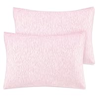 Zenssia Organic Cotton Toddler Pillowcase/Travel Pillowcase Pack of 2 Set 13x18 Inches with Envelope Closure - Soft & Breathable Baby Pillow Case Cover Solid Pink