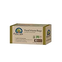 If You Care Compostable Trash Bags for Food Scraps, Kitchen Waste, Garbage – 30 Count, 3 Gallon – Certified Compostable, Non Plastic, Disposable