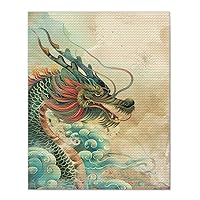 DIY 3D Diamond Painting Drawing Pictures by Number Kits Vintage Year of Dragon Art Cross Stitch Crystal Rhinestone Embroidery Paintings Pictures Arts Craft for Home Wall Decor