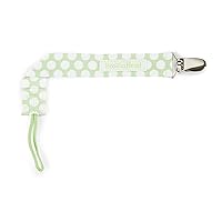 BooginHead Baby Newborn PaciGrip Pacifier Clip, Delicate Dot Polka Dots, Green/White