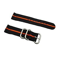 HNS Watch Bands - Choice of Color & Width (20mm, 22mm,24mm) - 2 Piece Ballistic Nylon Premium Watch Straps