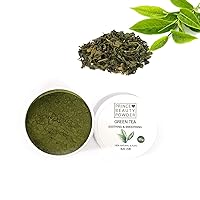 [Korean Herbal Beauty Powder] Prince Natural Beauty GREEN TEA Powder for facial mask (2.9oz / 85g) with 100% Cotton Facial Gauze Mask (10 sheets) 녹차 팩 가루