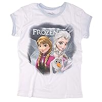 Mighty Fine Disney Frozen Trio Juniors Fade White Shirt (Medium)