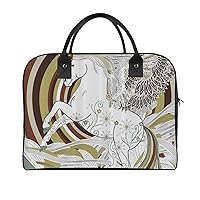 Unicorn Angel Wings Large Crossbody Bag Laptop Bags Shoulder Handbags Tote with Strap for Travel Office
