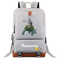 Unisex Trollhunters Canvas Student Bookbag Large Capacity Laptop Bagpack Wear Resistnat Casual Daypacks