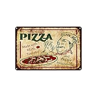 Now That's A Pizza Made with Real Tomato and Fresh Mozzarella Vintage Retro Metal Wall Decor Art Shop Man Cave Bar Aluminum 12