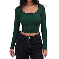Cropped Summer Pop Blouse Womans Long-Sleeved Gym Frilly Solid Color Shirt Woman Breathable Baggys