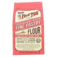 Bob's Red Mill Unbleached White Fine Pastry Flour, 5 Pound (Pack of 4)