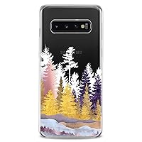 Case Compatible with Samsung S23 S22 Plus S21 FE Ultra S20+ S10 Note 20 5G S10e S9 Flexible Silicone Print Lux Clear Men Cute Abstract Colorful Wood Slim fit Forest Design Teen Lovely Nature