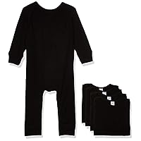 baby-boys New Born Long-sleeve Baby Rib Coverall (5 Pack) T-Shirt