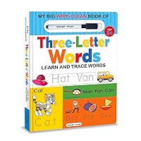 My Big Wipe And Clean Book of Three Letter Words for Kids: Learn And Trace Words