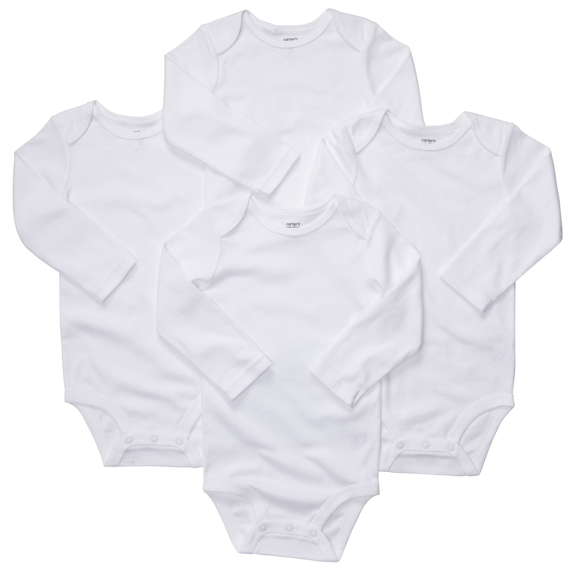 Carter's Unisex-Baby 4-Pack Long Sleeve Bodysuits