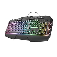 GXT 881 Odyss Semi-Mechanical Keyboard, Italian QWERTY Layout, with Multicolour LED Illumination in 6 Modes, Advanced Anti-Ghosting, USB Plug & Play, PC/Computer