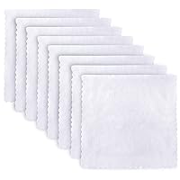 Super Soft Burp Cloths 8 Pack - Thick - Extra Absorbent - Perfect Size Large 20 X 10 Inch - Light and Easy to Carry - Milk Spit Up Rags - Burpy Cloths for Unisex, Boy, Girl, Newborn - White