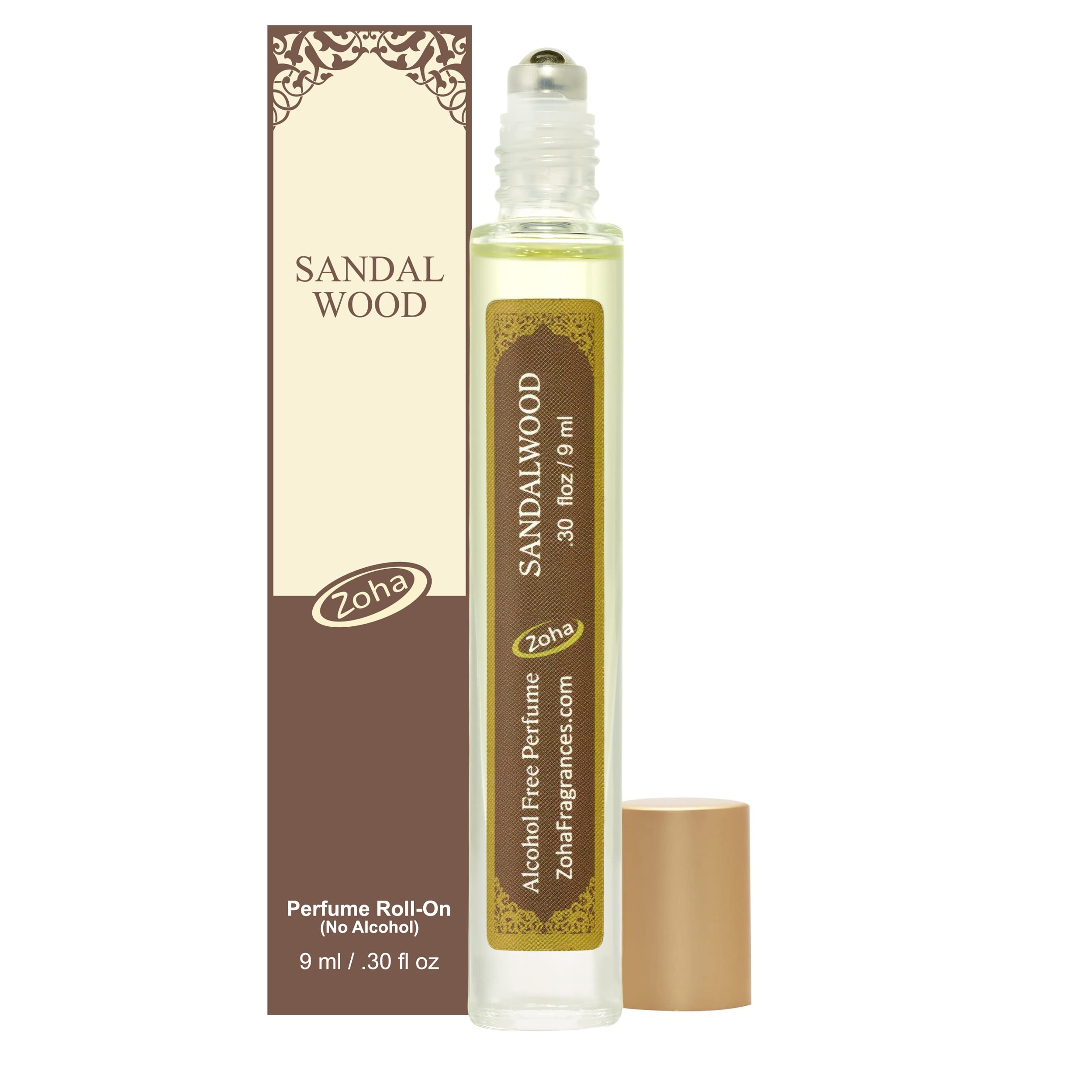 Zoha | Sandalwood Perfume Oil | Alcohol Free Long Lasting Perfume for Women and Men | Hypoallergenic Travel Size Sandalwood Fragrance Oil Perfume Roll On