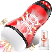 Automatic Male Masturbator Adult Toy - Penis Pump Male Sex Toy for Men with 9 Suction & 10 Vibration & One-Click Storm Male Stroker, Hands Free Male Masturbators Mens Adult Sex Toys & Games Machine