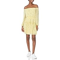 Tommy Hilfiger Women's Shoulder Eloise Dress, Sunshine Multi, 16