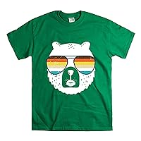 Shirt Funny BiSexual Grizzly Bear With Retro Sunglass Homosexuality LGBTQ Pride Novelty T-Shirt Unisex Heavy Cotton Tee