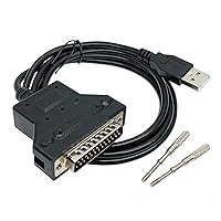 5FT/150CM Silabs CP2102 Chip USB to RS232 DB25 Serial Adapter Cable for Bar Code Printer Scanner